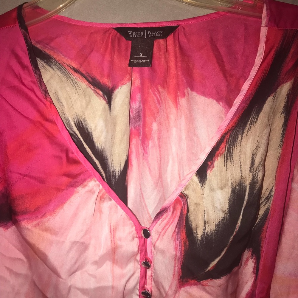 INC International Concepts pink floral top - Picture 2 of 5